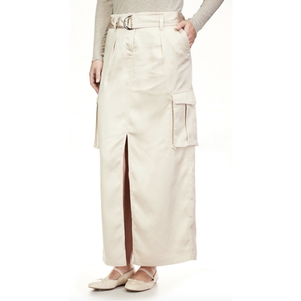 Sanctuary Cream Classy Cargo Skirt Size XS